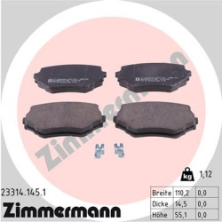 stabdžių trinkelių rinkinys, diskinis stabdys
                                ZIMMERMANN                                23