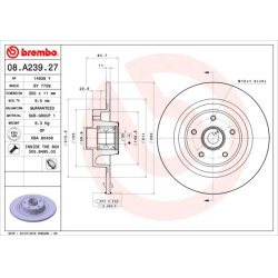 stabdžių diskas (1vnt) PRIME LINE - With Bearing Kit
                                BREMBO                                