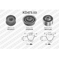 paskirstymo diržo komplektas
SNR KD473.03, SN