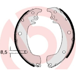 stabdžių trinkelių komplektas ESSENTIAL LINE
                                BREMBO                                       
