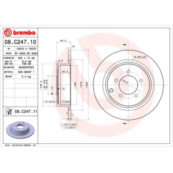 stabdžių diskas (1vnt) PRIME LINE
                                BREMBO                                                08.