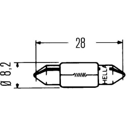 lemputė, indikatorius HEAVY DUTY
                                HELLA                                8GM 002 094-241, Nenur