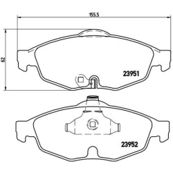 stabdžių trinkelių rinkinys, diskinis stabdys PRIME LINE
                                BREMBO                           
