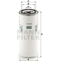 alyvos filtras
                                MANN-FILTER                                                W962/8, MANN-FILTER
