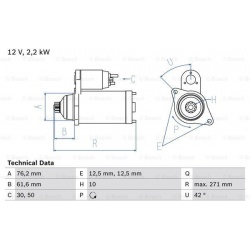 Starteris
                                BOSCH                                                0986020270, BOSCH, 0986020270,