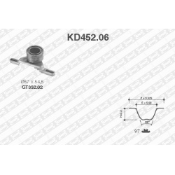 paskirstymo diržo komplektas
                                SNR                                                KD452.06, SN