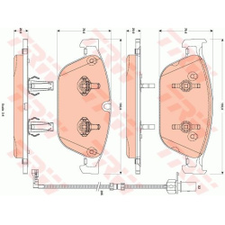 stabdžių trinkelių rinkinys, diskinis stabdys COTEC
                                TRW                                   