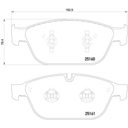 stabdžių trinkelių rinkinys, diskinis stabdys PRIME LINE
BREMBO