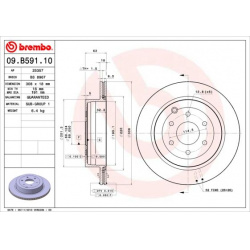 stabdžių diskas (1vnt) PRIME LINE
                                BREMBO                                                09.