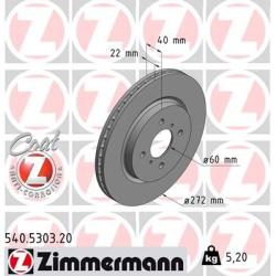 Stabdžių diskas COAT Z
ZIMMERMANN 540.5303.2
