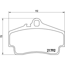 stabdžių trinkelių rinkinys, diskinis stabdys PRIME LINE
                                BREMBO                           