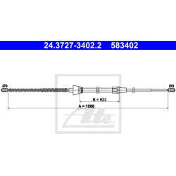trosas, stovėjimo stabdys
                                ATE                                24.3727-3402.2, ATE, 243727-340