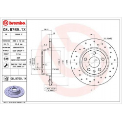 Stabdžių diskas XTRA LINE - Xtra
                                BREMBO                                                08.9