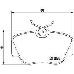 stabdžių trinkelių rinkinys, diskinis stabdys PRIME LINE
                                BREMBO                           