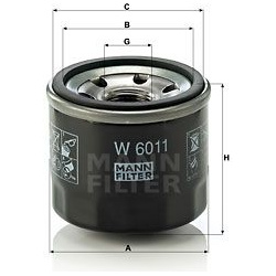 alyvos filtras
                                MANN-FILTER                                                W6011, MANN-FILTER,