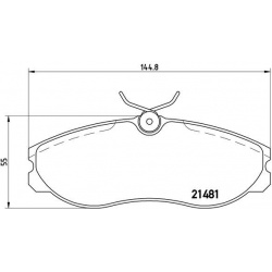 stabdžių trinkelių rinkinys, diskinis stabdys PRIME LINE
                                BREMBO                           
