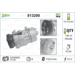 kompresorius, oro kondicionierius VALEO CORE-FLEX
                                                813200, VALEO, 813200, auto