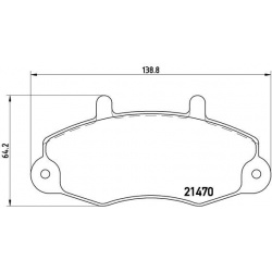 stabdžių trinkelių rinkinys, diskinis stabdys PRIME LINE
                                BREMBO                           