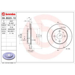 stabdžių diskas (1vnt) PRIME LINE
                                BREMBO                                                09.