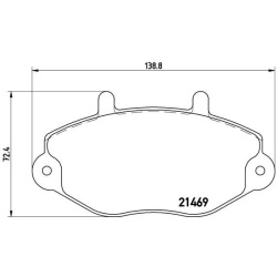 stabdžių trinkelių rinkinys, diskinis stabdys PRIME LINE
                                BREMBO                           