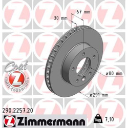 stabdžių diskas (1vnt) COAT Z
ZIMMERMANN 290