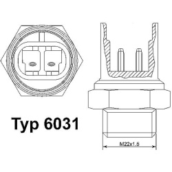 temperatūros jungiklis, radiatoriaus ventiliatorius
                                BorgWarner (Wahler)                     