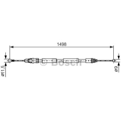 trosas, stovėjimo stabdys
                                BOSCH                                                1987482387, B