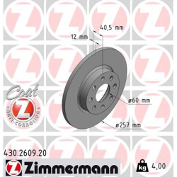 stabdžių diskas (1vnt) COAT Z
                                ZIMMERMANN                                430.2609.20, Nenuro