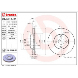 stabdžių diskas (1vnt) PRIME LINE - UV Coated
                                BREMBO                                       