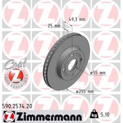 stabdžių diskas (1vnt) COAT Z
                                ZIMMERMANN                                                590