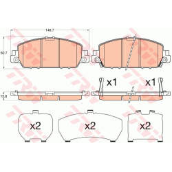 TRW                                                GDB3615, TRW, GDB3615, auto detalė
