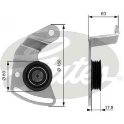 įtempiklio skriemulys, V formos rumbuotas diržas
                                GATES                                     