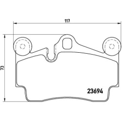 stabdžių trinkelių rinkinys, diskinis stabdys PRIME LINE
                                BREMBO                           