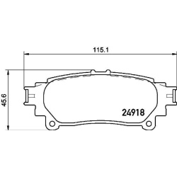 stabdžių trinkelių rinkinys, diskinis stabdys PRIME LINE
                                BREMBO                           