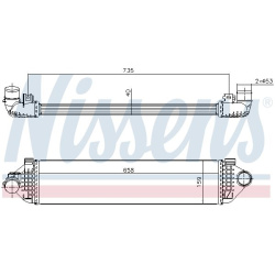 tarpinis suslėgto oro aušintuvas, kompresorius ** FIRST FIT **
                                NISSENS                     