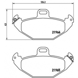 stabdžių trinkelių rinkinys, diskinis stabdys PRIME LINE
                                BREMBO                           