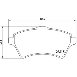 Stabdžių trinkelių rinkinys, diskinis stabdys PRIME LINE
BREMBO