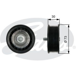 kreipiantysis skriemulys, V formos rumbuotas diržas DriveAlign™
                                GATES                     