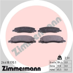 stabdžių trinkelių rinkinys, diskinis stabdys
                                ZIMMERMANN                                24