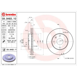stabdžių diskas (1vnt) PRIME LINE - UV Coated
                                BREMBO                                       