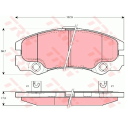 stabdžių trinkelių rinkinys, diskinis stabdys
TRW