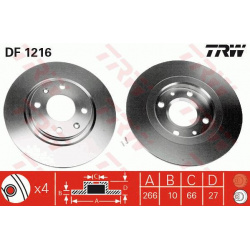 stabdžių diskas (1vnt)
                                TRW                                                DF1216, TRW, DF12
