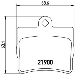stabdžių trinkelių rinkinys, diskinis stabdys PRIME LINE
                                BREMBO                           