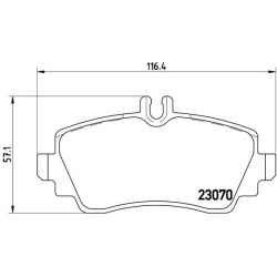 stabdžių trinkelių rinkinys, diskinis stabdys PRIME LINE
BREMBO