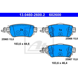 stabdžių trinkelių rinkinys, diskinis stabdys
                                ATE                                         