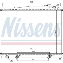 Aušinimo radiatorius
                                NISSENS                                                68715, NISSENS, 