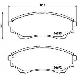 stabdžių trinkelių rinkinys, diskinis stabdys PRIME LINE
                                BREMBO                           