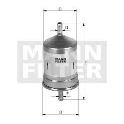 kuro filtras
MANN-FILTER WK79/80, MANN-FILTER,