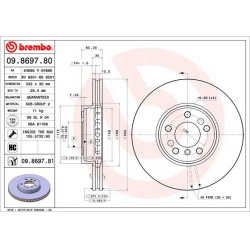 stabdžių diskas (1vnt) PRIME LINE - UV Coated
                                BREMBO                                       