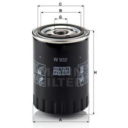 Filtras tepalo
                                MANN-FILTER                                                W932, MANN-FILTER, 